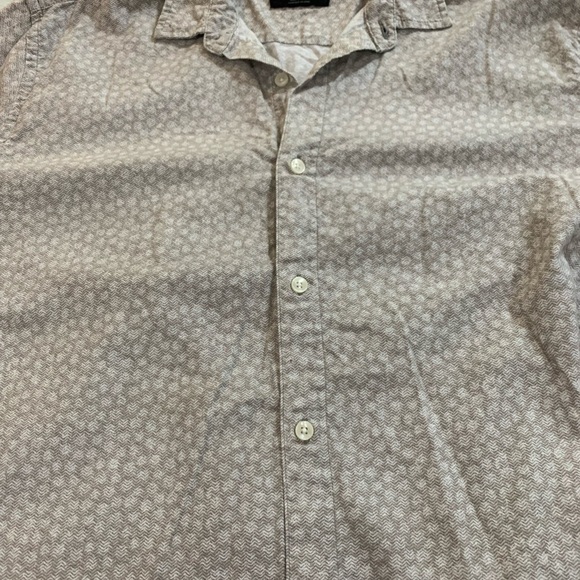Brooklyn Calling N.Y.C Gray Herringbone Casual Button Up Shirt XL - Picture 4 of 7